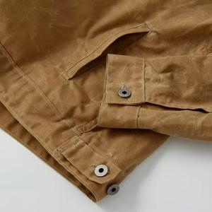 Veste en coton ciré imperméable coupe-vent pour le travail en extérieur, manteau de terrain, veste utilitaire décontractée, logo personnalisé, vêtements d'hiver professionnels - Product Image 6