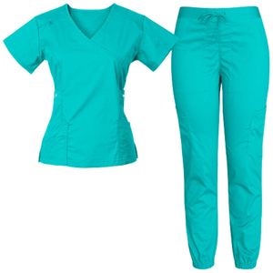 Women Hospital Nursing <b>Scrub</b> <b>Sets</b> of Medical Clothing Uniforms Spandex Woven Fabric - Product Image 5