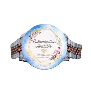 Montre Hip Hop personnalisée avec cristaux de saphir et moissanite VVS glacés |   Elvoragems ELV-DW-003 Bracelet de luxe unisexe en acier inoxydable 10 bars - Product Image 1