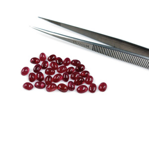 Rubis naturels de Bangkok, ovales calibrés 6x4mm, cabochons naturels, pierres précieuses pour la création de bijoux, prêts à l'emploi - Product Image 2