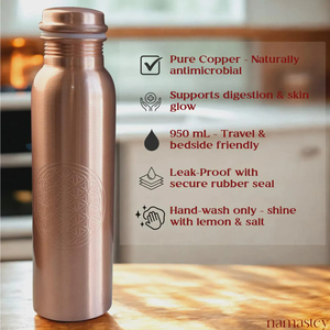 Pure <b>Copper</b> Water Bottle Antique <b>Copper</b> Design Thermal Insulation Anti-Corrosion Coating for Boiling Reusable Corporate Gifting - Product Image 5