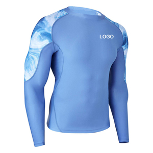 Long Sleeve Rash Guard Mens MMA BJJ <b>Compression</b> <b>Shirt</b> Quick Dry Gym Workout Athletic Training Top Custom Logo OEM - Product Image 4