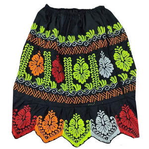 New Unique Style Custom Polynesian Embroidered <b>Women</b> Pleated Skirts High Quality Micronesian Island Wear Customize <b>Work</b> Skirts - Product Image 1