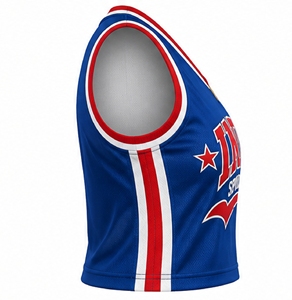 Camiseta de baloncesto azul Index, unisex, cuello en V, sin mangas, malla transpirable, ropa deportiva, número 23 - Product Image 4