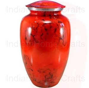 Red Brass European Cremation Urn <b>Keepsake</b> <b>Memorial</b> Engraved Casket Vase Custom Name for Home Display-Indian Home Crafts - Product Image 2