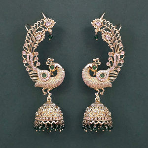 Compre Pendientes Antiguos Hechos a Mano con Calidad de Exportación y Baño de Mehndi 232198 - Product Image 2