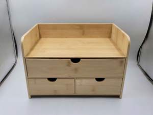 Multi Function Wooden Wine Holder Table bamboo wine <b>storage</b> <b>box</b> featuring a smart layout for bottle and accessories - Product Image 4