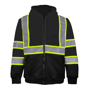 Multi Pocket Utility Safety <b>Jacket</b> High Vis Reflective Stripes Durable Polyester Fabric Workshop Security <b>Construction</b> Gear - Product Image 1