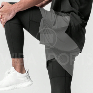 Athletic 2 in 1 Running <b>Shorts</b> <b>Men</b> Quick Dry Stretch Gym <b>Shorts</b> with Inner <b>Compression</b> - Product Image 4