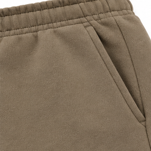 Pantalon de survêtement décontracté en molleton kaki personnalisé, coupe droite, taille élastique, ajustement confortable, couleur unie, vente en gros, fabrication de vêtements - Product Image 5