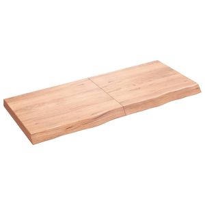 ชั้นวางของติดผนังไม้โอ๊คสีน้ำตาลอ่อน 47.2 X 19.7 X 2.4 นิ้ว - Product Image 1