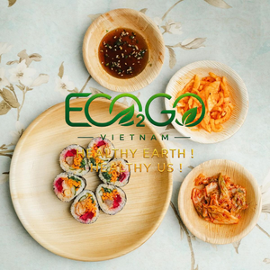 Natural Palm Leaf <b>Plates</b> Bulk Compostable Tableware for Catering and Parties From Eco2go Vietnam - Product Image 4