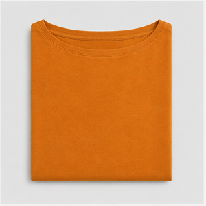 เสื้อยืดทรงบ็อกซี่ แขนยาวถึงข้อศอก คอวี สีส้มไหม้ สำหรับผู้หญิง รุ่น WTS-0034 - Product Image 3