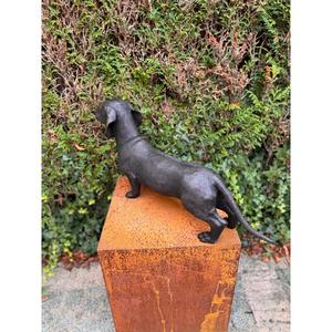<b>Hand</b> <b>Casted</b> Metal Custom Dog Statue Bronze Finish Ground Mount Handmade Decorative Dog Sculpture For Garden Decor Figurine - Product Image 5
