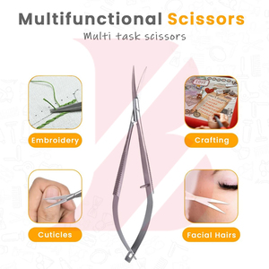 Nouvelles Ciseaux de Beauté à Ressort Tendance pour la Mise en Forme et la Coupe des Sourcils et Cils, Qualité Supérieure, Personnalisables, Vente en Gros - Product Image 2