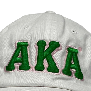 AKA White Hat Green Embroidered Letter Baseball <b>Cap</b> Adjustable Cotton Headwear Casual Fashion <b>Vintage</b> Style <b>Cap</b> for Men Women - Product Image 6