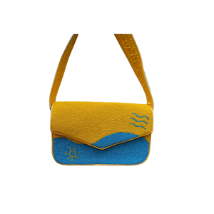 Sac coloré indien fait main perlé, artisanat ethnique de luxe, poignée baguette en perles de verre, durable, tendance, accessoires de mode en cristal - Product Image 1