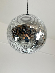 Jumbo Silver Disco <b>Ball</b> with Hanging Ring for Easy Installation Huge <b>Mirror</b> <b>Ball</b> Reflective Mosaic Party Decoration Event Venue - Product Image 1