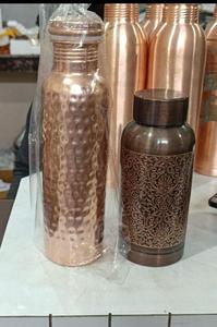FAIZA CRAFT Handcrafted 1000ml Pure Copper Sports Design Eco-Friendly Water <b>Bottle</b> with Lids for Home & Travel - Product Image 5