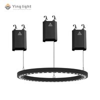 Éclairage annulaire à faisceau cinétique en aluminium RGBW LED Color avec DMX512 Control Lift Winch System Lighting for Club DJ Disco Concert Show