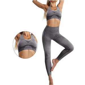 Ensemble de yoga pour femmes de haute qualité, vêtements de fitness, faible MOQ, 2 pièces, logo personnalisé, prix raisonnable disponible, ensembles de yoga - Product Image 5