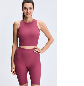 Conjunto de Yoga sin Costuras para Mujer con Logotipo Personalizado, 2 Piezas, Ropa Deportiva, Fitness, Running, Gimnasio, Elástica, Transpirable, de Secado Rápido, DDP - Product Image 1