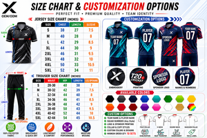 ชุดยูนิฟอร์มคริกเก็ต X Sports สำหรับผู้ชาย แบบ Sublimated T20 แห้งเร็ว ผลิตจากโพลีเอสเตอร์ แขนสั้น กางเกงเอวยางยืด สีพื้น สำหรับทีมแบบกำหนดเอง - Product Image 6