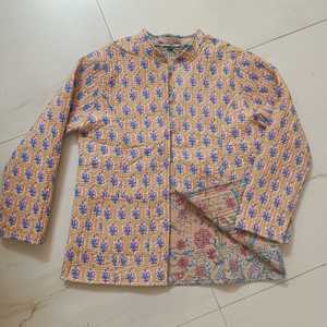 Women's Cotton Reversible <b>Quilted</b> Jacket Handmade Artisan <b>Winter</b> Fashion Coat OEM Supplier Manufacturer India - Product Image 2