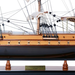 Modèle de bateau en bois USS Constitution, petit modèle artisanal de la flotte américaine, bateau à voile Old Ironsides, décoration, 57,15Lx19Wx49,53H cm - Product Image 4