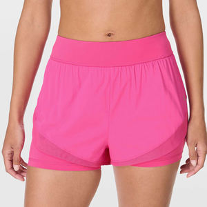 Shorts Deportivos de Cintura Media para Mujer, con Logotipo Personalizado, Transpirables, de Secado Rápido, para Gimnasio, Yoga y Entrenamiento, Corte Regular - Product Image 1