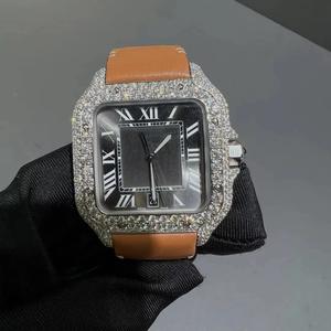 Premium Elegance Mechanical Automatic Stainless Steel Analog <b>Watch</b> Iced Moissanite <b>Diamond</b> Designed for Luxury Style <b>Watch</b> - Product Image 1