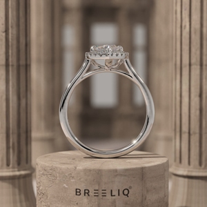 แหวนหมั้นเพชรทรงลูกแพร์ 1.5 กะรัต ประดับเพชรแบบ Halo ทองคำแท้ 14K แหวนแต่งงานแบบ Pave  งานสั่งทำพิเศษ เครื่องประดับเพชรเพาะเลี้ยงในห้องปฏิบัติการ - Product Image 6