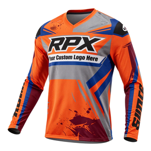 Jersey de Motocross Personalizado por Sublimación, Manga Larga, Secado Rápido, Transpirable, Antiarrugas, Poliéster - Product Image 1