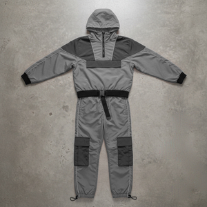 2026 High Quality DTF Printing Drawstring Trouser and Jacket 100% Nylon Water <b>Proof</b> Panel Work Windbreaker Tracksuit For Men's - Product Image 3
