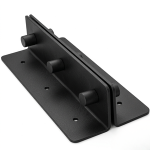 Support d'angle pliable en acier noir industriel à 45 degrés avec revêtement en poudre pour pergola, abri de voiture, auvent - Product Image 2