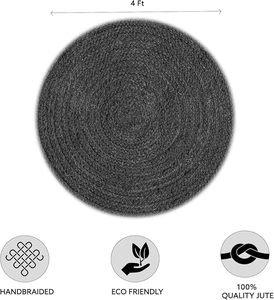 Tapis pour salon en coton, jute et denim, 100% tressés à la main avec option de personnalisation, adaptés aux animaux domestiques, écologiques - Product Image 6