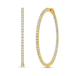 10 CT Lab Grown Round Diamond Drop Earrings 18K Gold Plated Engagement Luxury Modern Geometric - Product Image 1