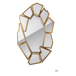 Nouveau miroir mural décoratif moderne de designer, miroir mural décoratif en métal doré de qualité supérieure pour la maison, accessoires de salle de bain - Product Image 3