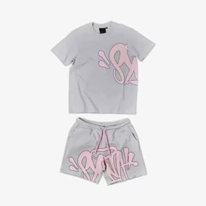 Ensemble short et t-shirt imprimé pour homme – Tenue décontractée deux pièces avec t-shirt à col rond et short – Respirant, léger, idéal pour l'été et le streetwear - Product Image 5