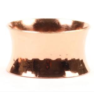 Copper Finish Metal Napkin <b>Rings</b> Set <b>Plain</b> Polished Napkin Holders Modern Dining Table Accessories - Product Image 3