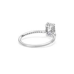 Anillo de Compromiso REYES con Moissanita Certificada GRA, Plata de Ley 925, Chapado en Oro de 14K, Joyería Fina para Mujer - Product Image 4