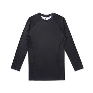 Chemise de compression unisexe noire à manches longues à séchage rapide ajustée pour l'entraînement aux arts martiaux adultes - Product Image 3