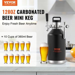 Mini Fusto in Acciaio Inox 304 da 128Oz/4L Pressurizzato con Display di Pressione e Sistema di Erogazione CO per Birra - Product Image 2