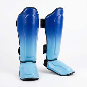 Elite Matte Black Leather Boxing <b>Shin</b> <b>Guards</b> Professional MMA <b>Muay</b> <b>Thai</b> Training Gear Triple Layer Padded High Impact Protection - Product Image 4