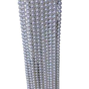 Perles d'eau douce naturelles de 3,5 à 4 mm, presque rondes, authentiques, semi-finies, pour accessoires de bijoux, collier - Product Image 4