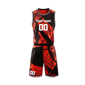 Ensemble d'uniformes de basketball pour hommes personnalisés de haute qualité OEM ODM, 100 % polyester, respirant, anti-humidité, antibactérien - Product Image 4