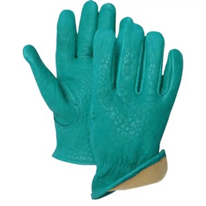 Guantes de Conducción de Cuero Verde Antideslizantes para Uso en Exteriores Unisex para Todas las Estaciones - Product Image 1