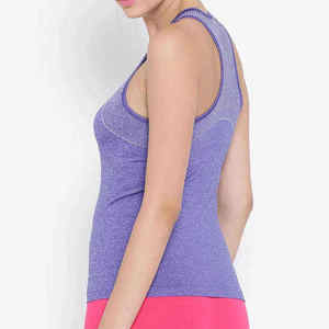 Custom Wholesale New <b>Women</b> tank <b>Top</b> Best Design Style Short Sleeve Short Tank <b>Top</b> Casual <b>Mesh</b> Panel Tank <b>Top</b> Scoop Neck - Product Image 3