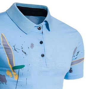 Polo à col rond pour homme, style streetwear, sublimation, personnalisez votre propre logo, nouveau design, vêtements décontractés pour adultes. - Product Image 3