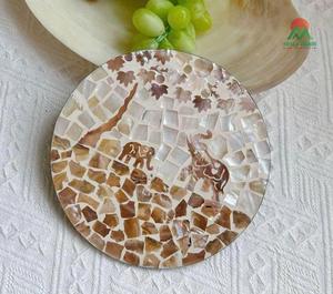 Hot Selling Ins Trend Heat-insulating for Round Shell Dining <b>Table</b> High-<b>end</b> European-style Restaurant Placemat with Round Tray - Product Image 5